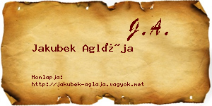 Jakubek Aglája névjegykártya
